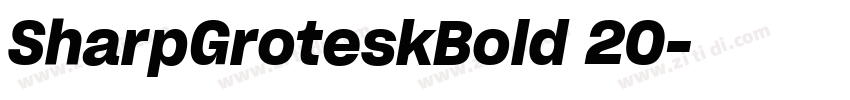 SharpGroteskBold 20字体转换